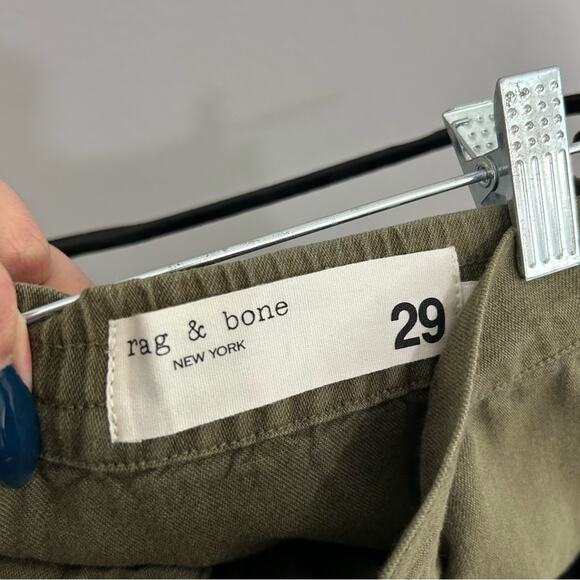 Rag & Bone Womens Denim Joggers Size 29 Olive Green High Rise Button Fly Tapered - Picture 7 of 9